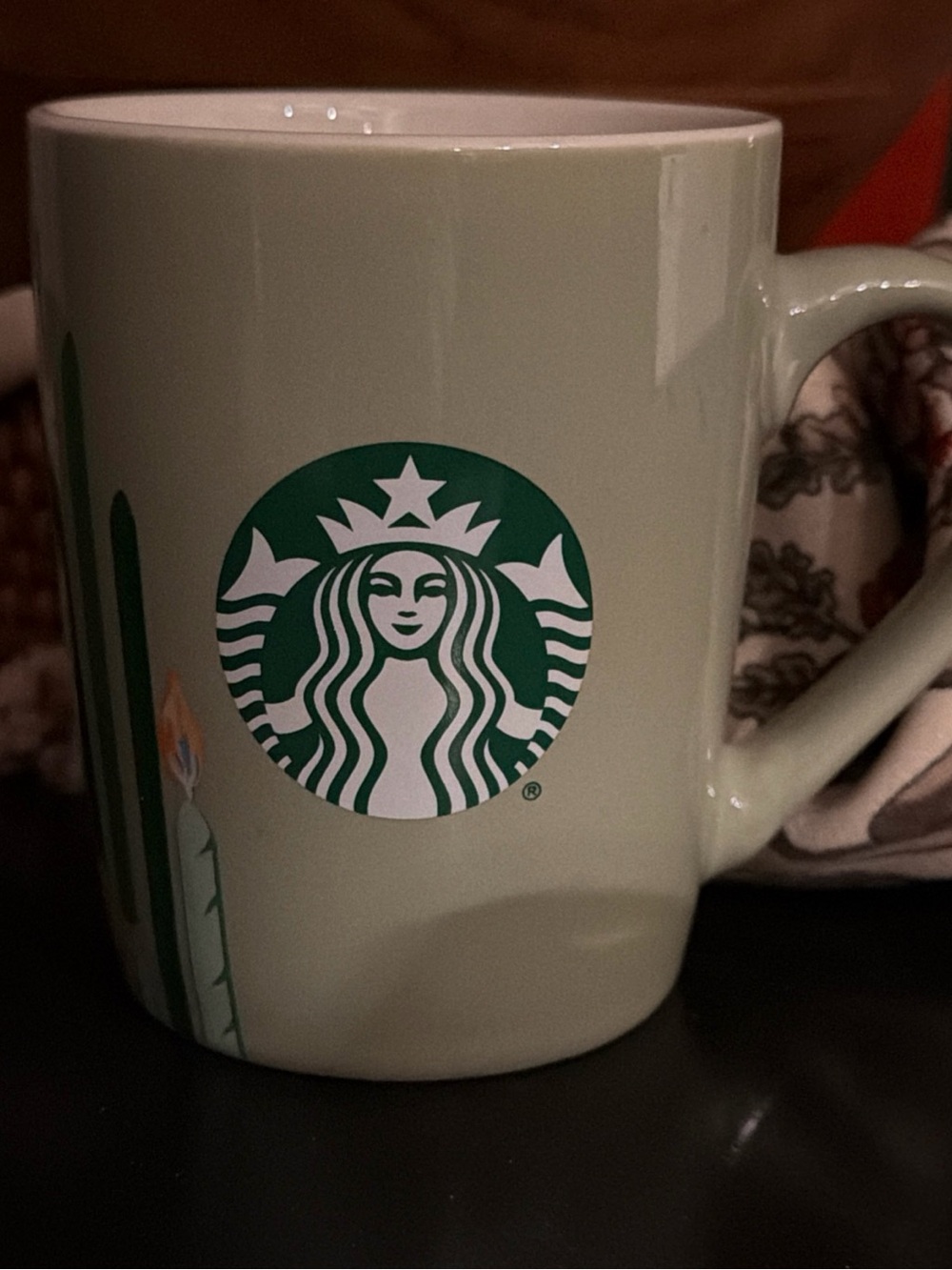 STARBUCKS 2021 Green Birthday Candles Coffee Mug Cup 10oz